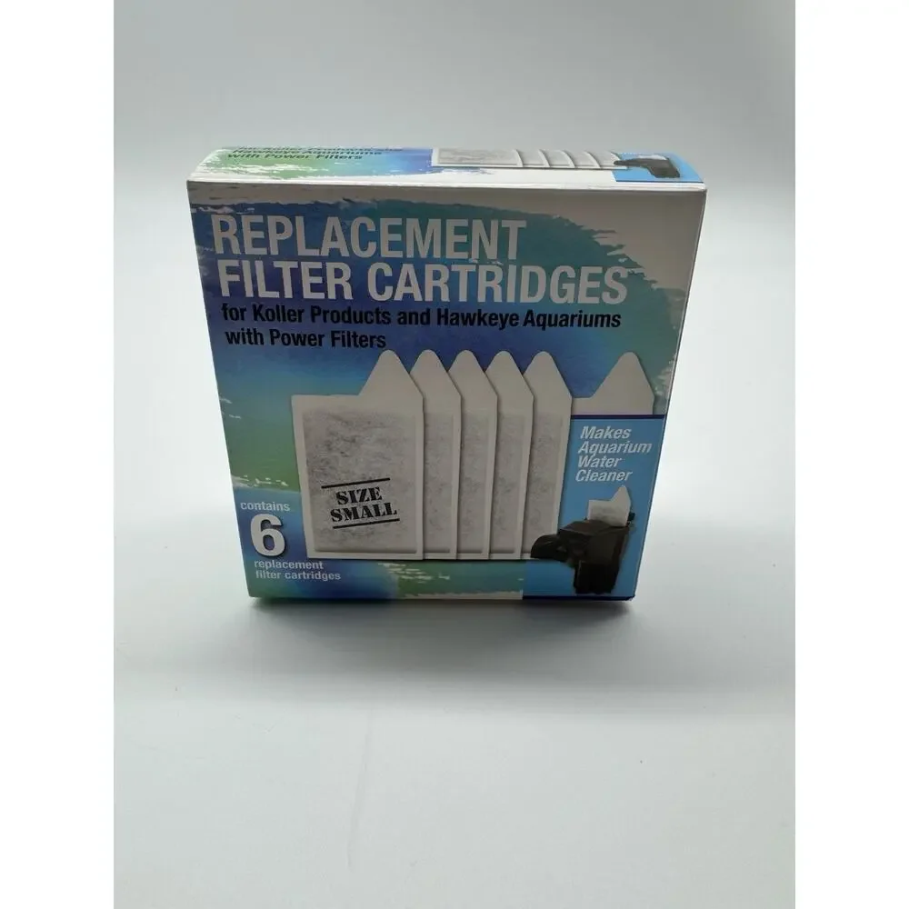 6 Pack Small Aquarium Filter Cartridges for Koller Products and Hawkeye